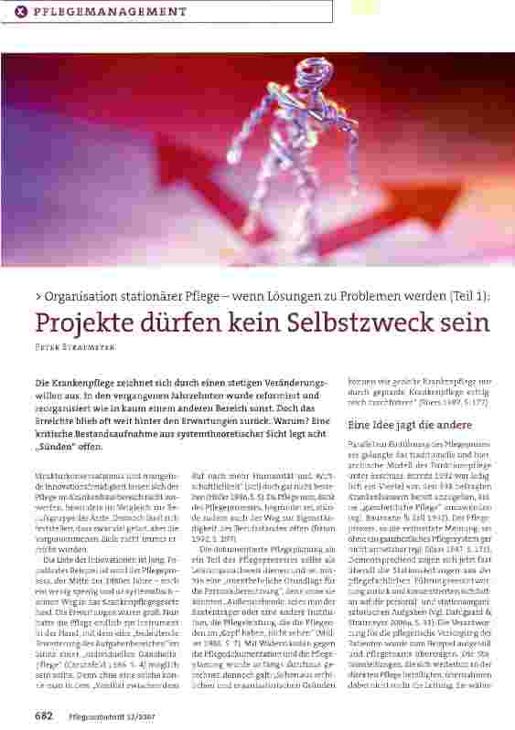 Vorschauseite 1: Projekte dürfen kein Selbstzweck sein