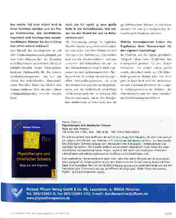 Vorschauseite 2: Qualitätsmanagement und Salutogenese in der ambulanten Rehabilitation