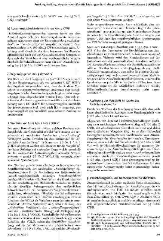 Vorschauseite 5: Die Vergabe von Hilfsmittelleistungen durch die gesetzlichen Krankenkassen - Eine Darstellung im Lichte des GKV-Wettbewerbsstärkungsgesetzes