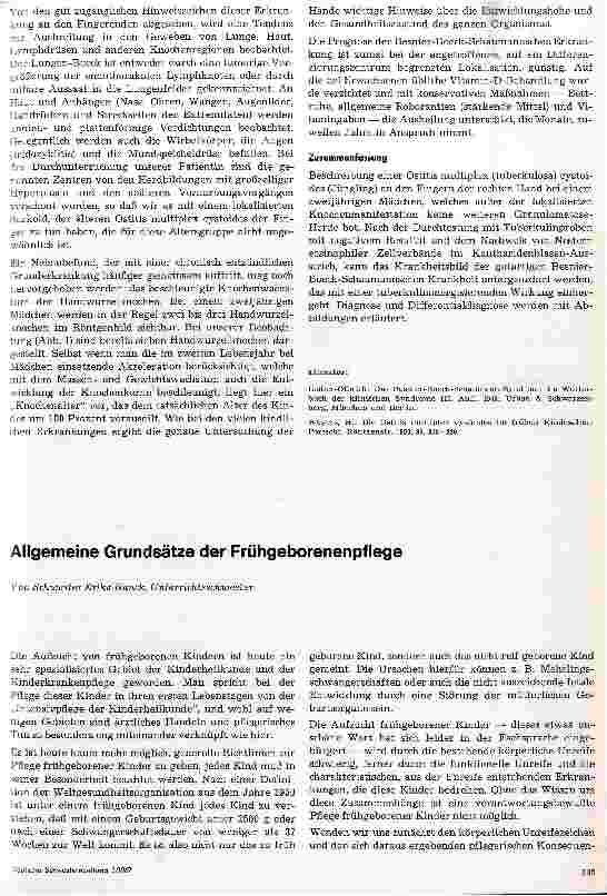 Vorschauseite 3: Zur Kenntnis der Knochen-Sarkoidose im Kindesalter