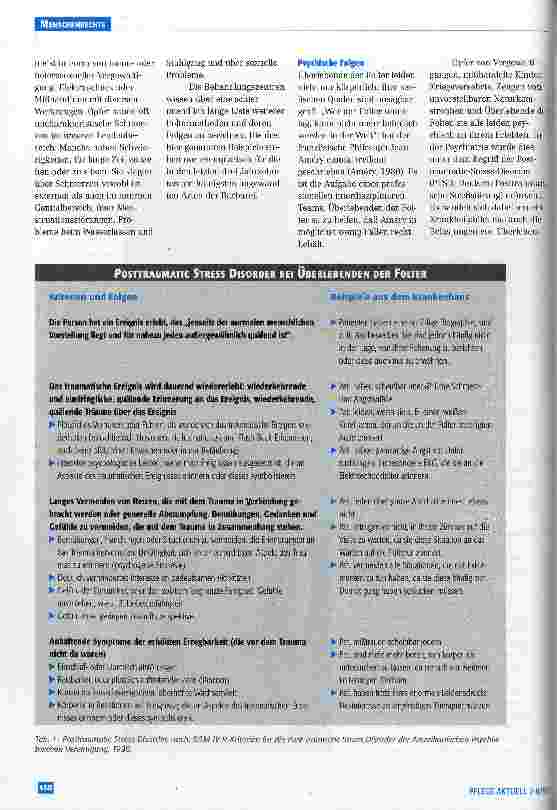 Vorschauseite 3: Die Pflege von Opfern der Folter