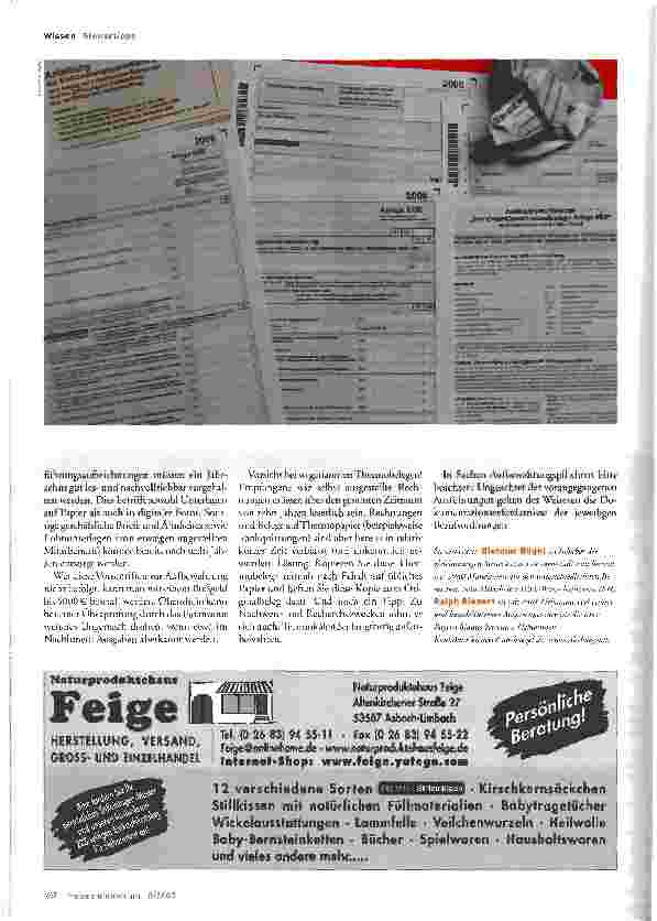 Vorschauseite 3: Das liebe Finanzamt... einige Anregungen für selbstständige Hebammen