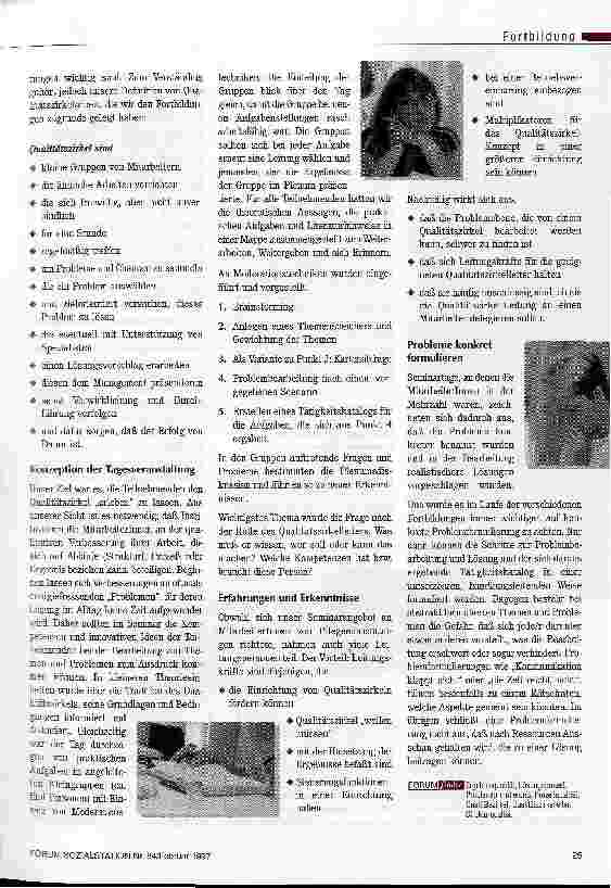 Vorschauseite 2: Qualitätszirkel-Arbeit - was ist das?