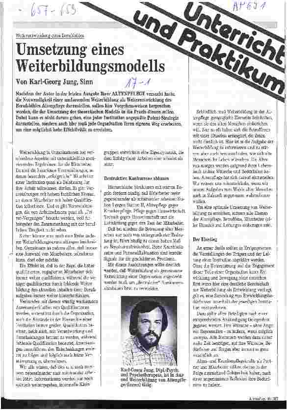 Vorschauseite 1: Umsetzung eines Weiterbildungsmodells