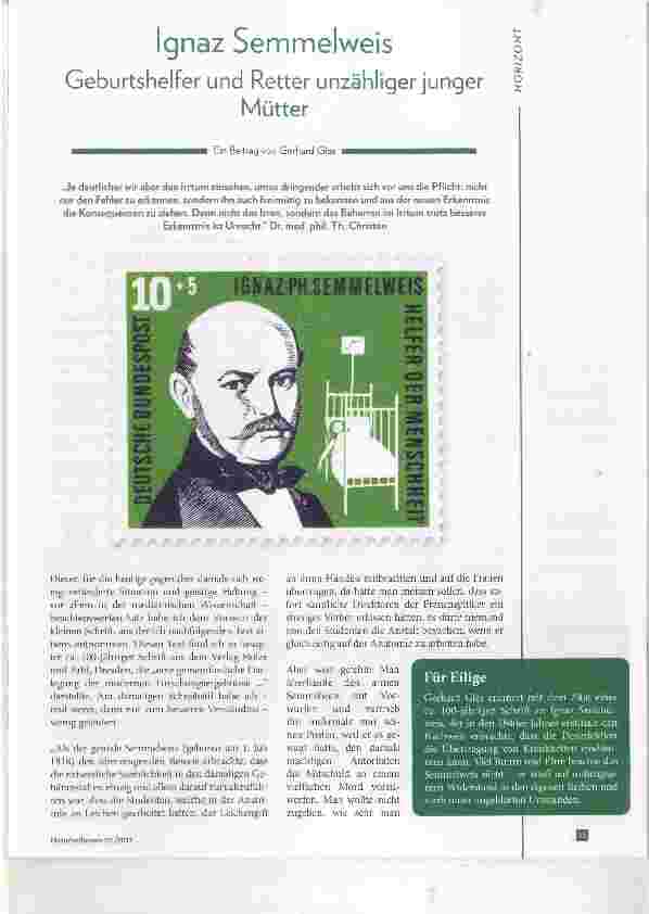 Vorschauseite 1: Ignaz Semmelweis Geburtshelfer und Retter unzähliger junger Mütter