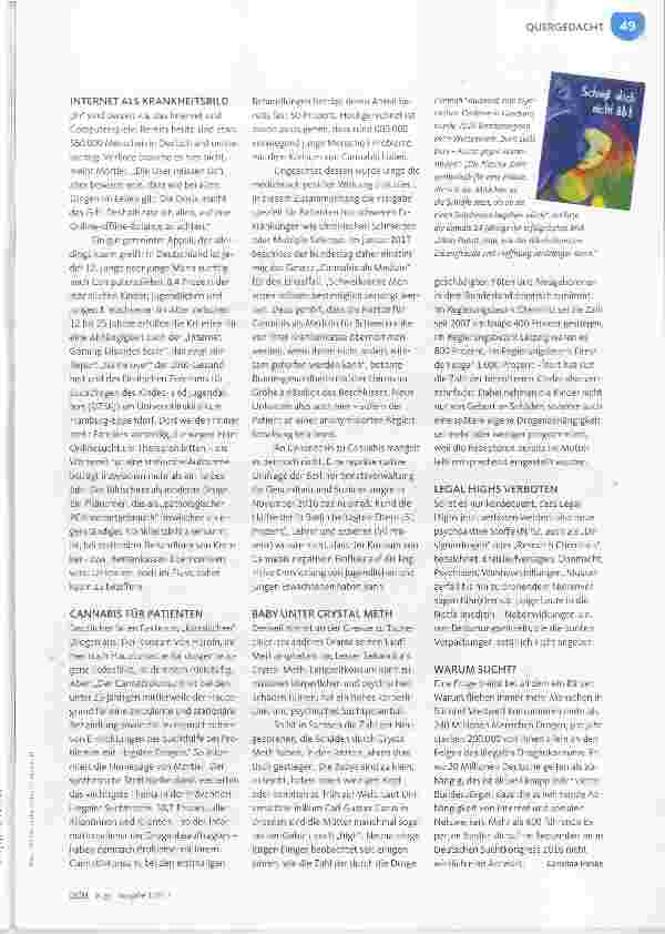 Vorschauseite 2: Drogen setzen Politik und Gesellschaft unter Druck