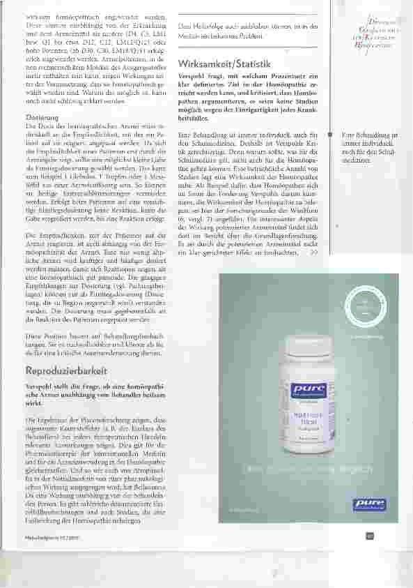 Vorschauseite 3: Kritische Fragen an die Homöopathie Glaubenskrieg um Globuli