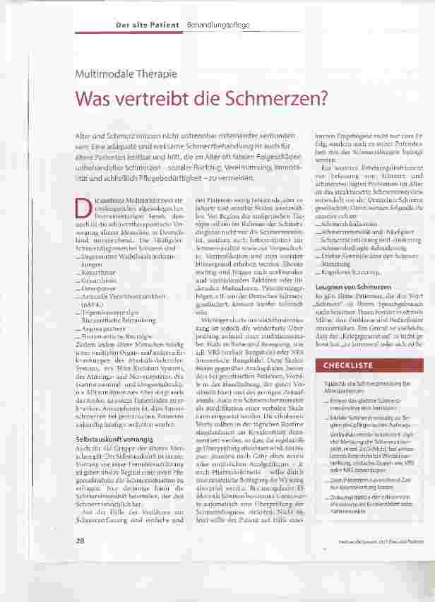 Vorschauseite 1: Was vertreibt die Schmerzen?