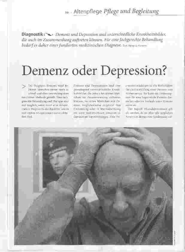 Vorschauseite 1: Demenz oder Depression?