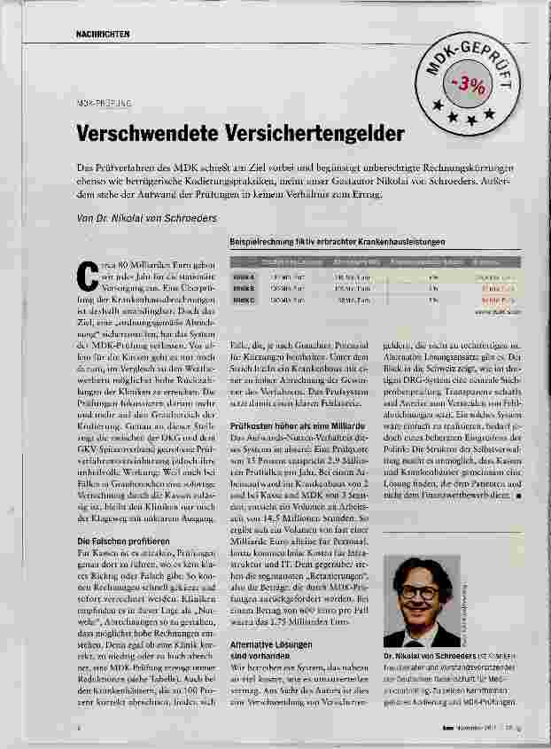 Vorschauseite 1: Verschwendete Versichertengelder