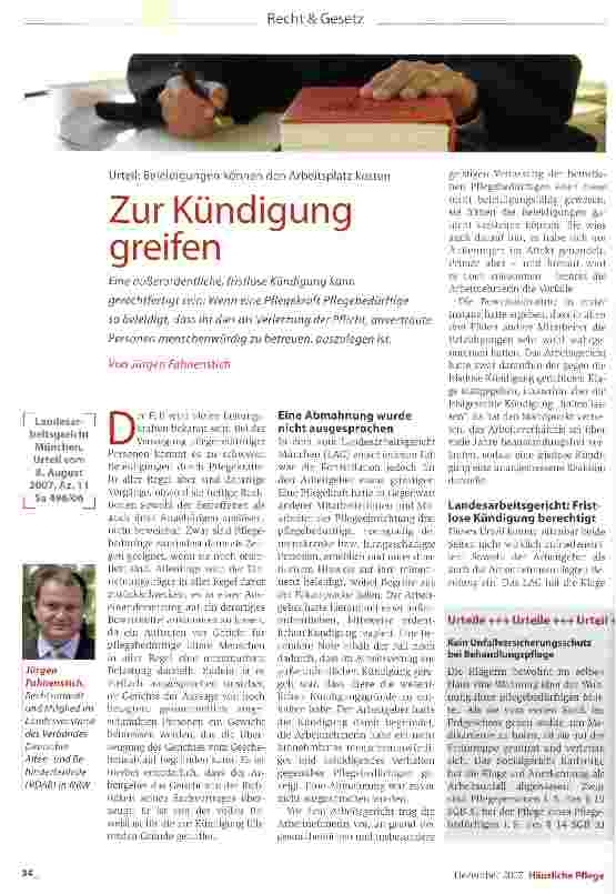 Vorschauseite 1: Zur Kündigung greifen