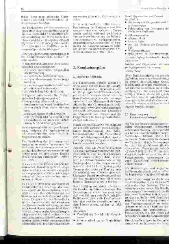 Vorschauseite 2: Krankenhausbedarfsplanung-Weiterentwicklung der Methoden und Verfahren