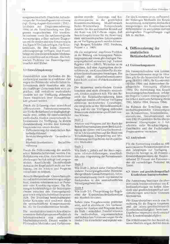 Vorschauseite 4: Krankenhausbedarfsplanung-Weiterentwicklung der Methoden und Verfahren