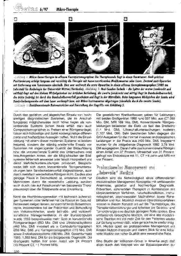 Vorschauseite 5: Mikro-Therapie und High-Tech für eine sanfte und ökologische Medizin