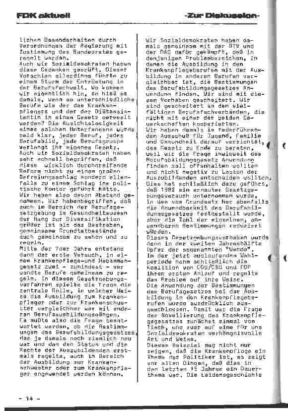Vorschauseite 2: Statement zum Thema: Krankenpflege kein Thema für Politiker?
