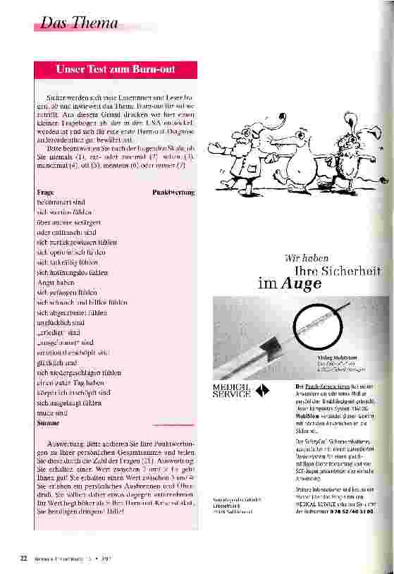 Vorschauseite 4: Helfen und nicht müde werden Burn-out in der Pflege