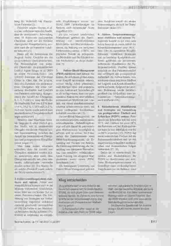 Vorschauseite 2: . .. in der Anästhesiologie