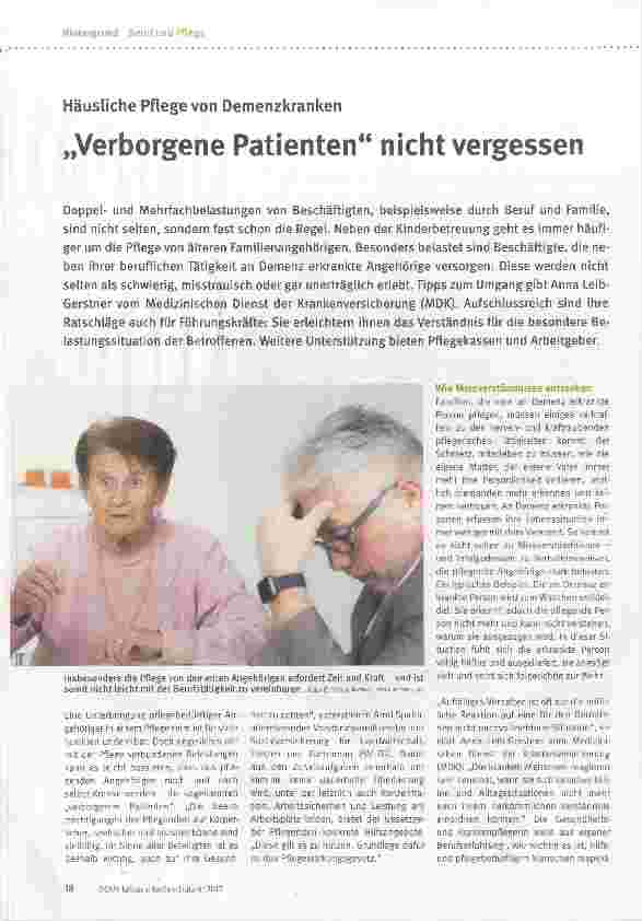 Vorschauseite 1: „Verborgene Patienten“ nicht vergessen