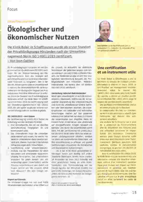 Vorschauseite 1: Ökologischer und ökonomischer Nutzen