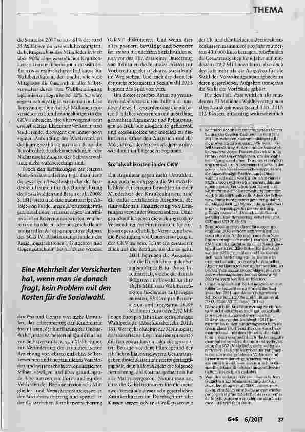 Vorschauseite 2: Sozialwahlen und Selbstverwaltung 2017