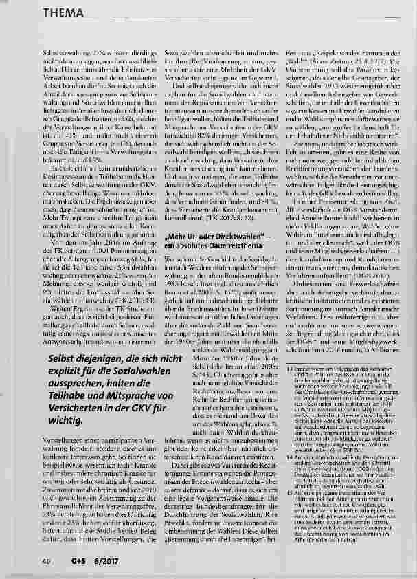Vorschauseite 5: Sozialwahlen und Selbstverwaltung 2017