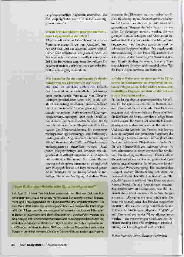 Vorschauseite 3: Kultur des Helfens oder Ausbeutung?