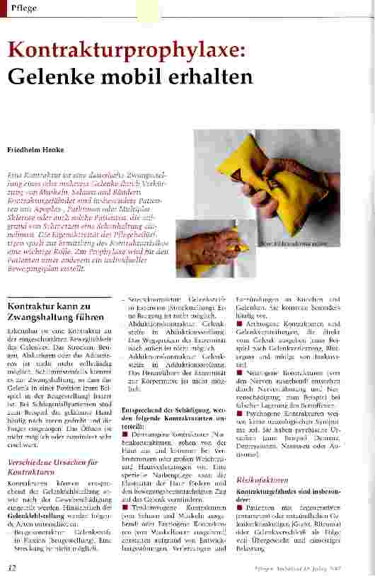 Vorschauseite 1: Kontrakturprophylaxe: Gelenke mobil erhalten
