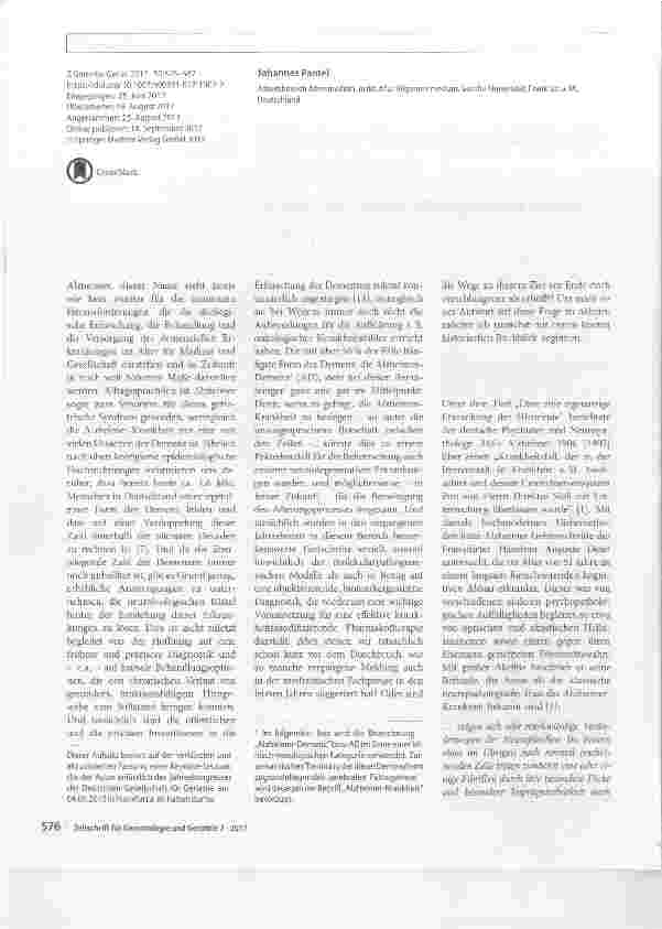 Vorschauseite 1: Alzheimer-Demenz von Auguste Deter bis heute