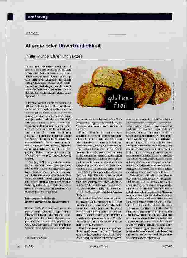 Vorschauseite 1: Allergie oder Unverträglichkeit