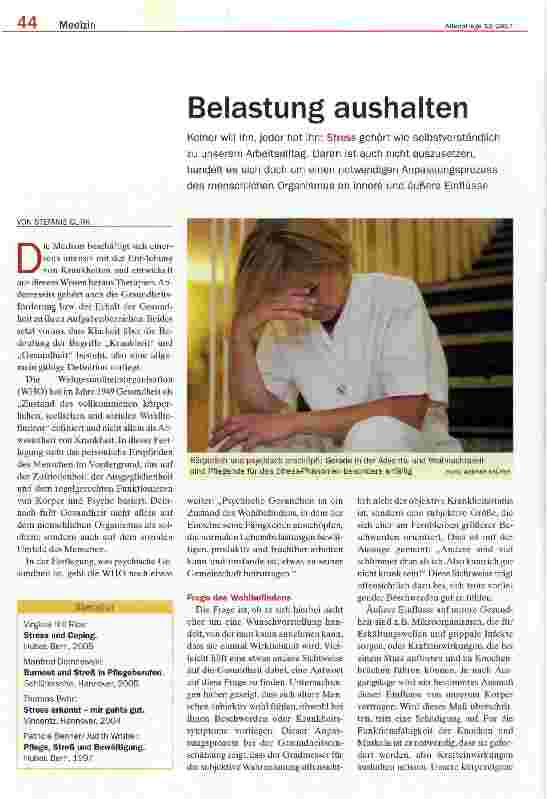 Vorschauseite 1: Belastung aushalten