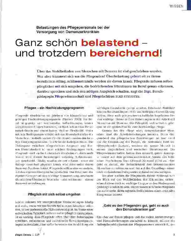 Vorschauseite 1: Ganz schön belastend -und trotzdem bereichernd!