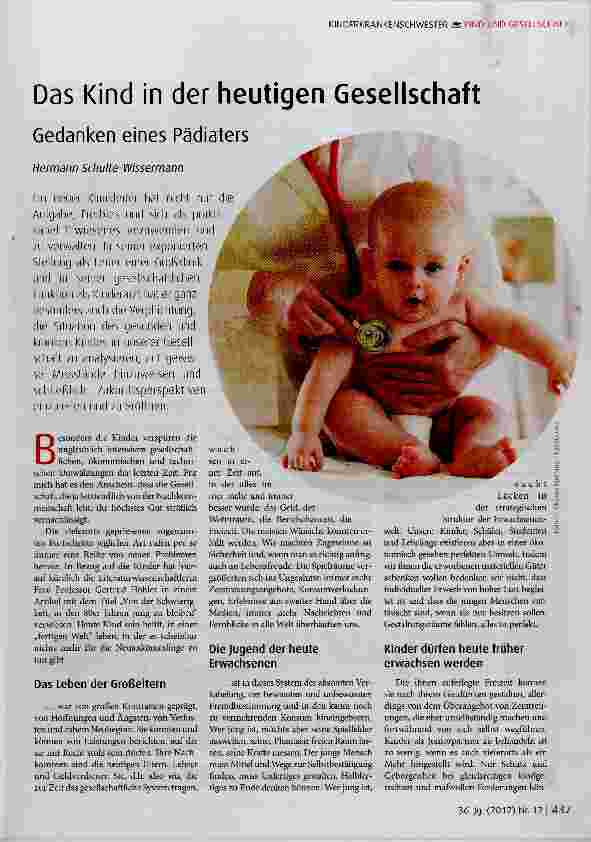 Vorschauseite 1: Das Kind in der heutigen Gesellschaft