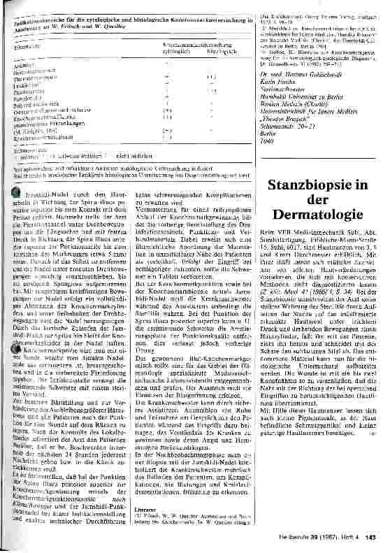 Vorschauseite 3: Hinweise zur Knochenmarkgewinnung für die hämatologische Diagnostik