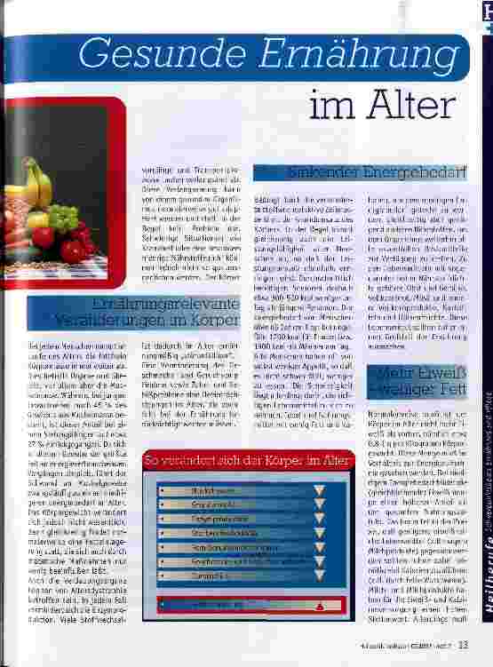 Vorschauseite 1: Gesunde Ernährung im Alter