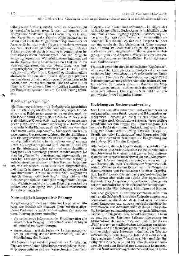 Vorschauseite 4: Anpassung der Entscheidungsstrukturen der Krankenhäuser an die Erfordernisse der Budgetierung