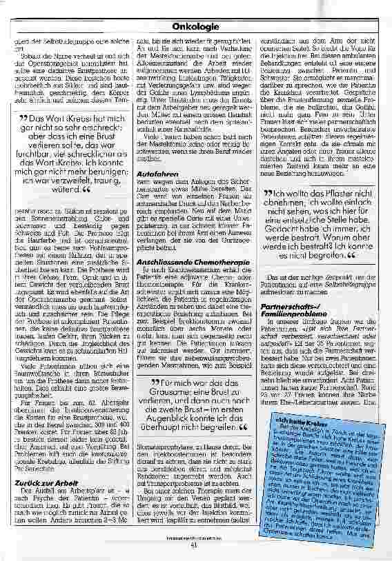 Vorschauseite 4: Trotzdemganz Frau Neue Erkenntnisse in der Pflege von mammakarzinom-Patientinnen