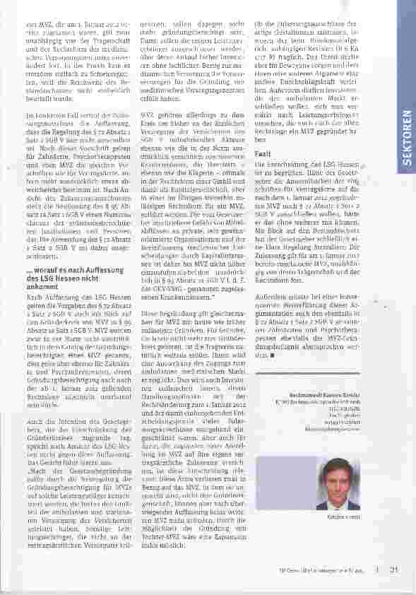 Vorschauseite 2: MVZ können Tochter-MVZ gründen