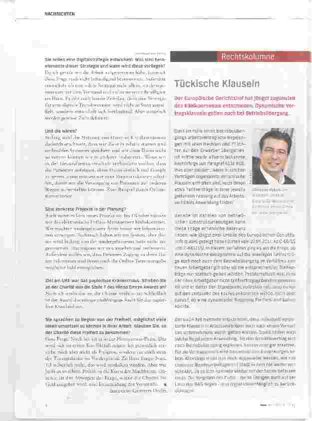 Vorschauseite 2: „Wir müssen verhindern, dass die Patienten die Daten Google geben“