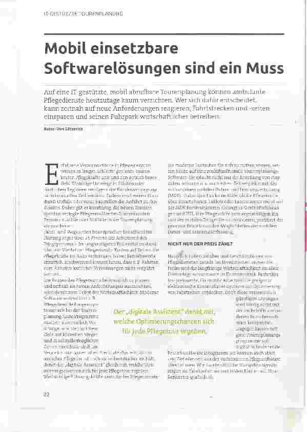 Vorschauseite 1: Mobil einsetzbare Softwarelösungen sind ein Muss