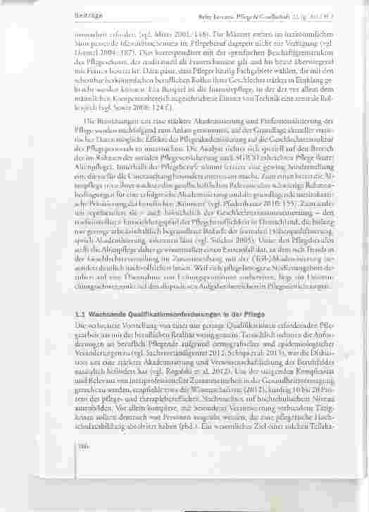 Vorschauseite 2: Akademisierung und Geschlechtersegregation in der Altenpflege