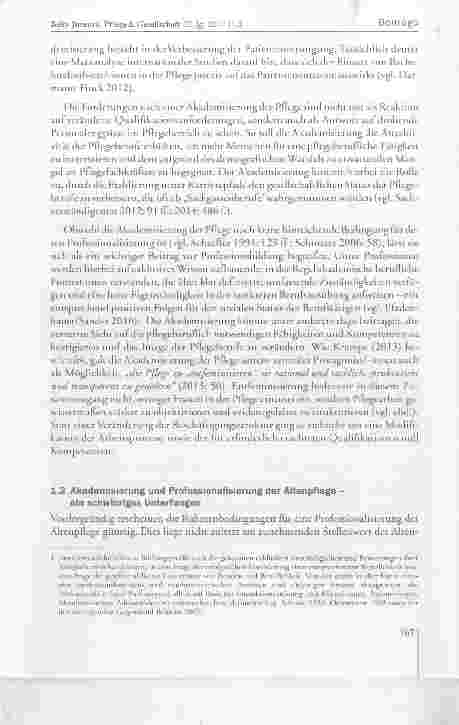 Vorschauseite 3: Akademisierung und Geschlechtersegregation in der Altenpflege