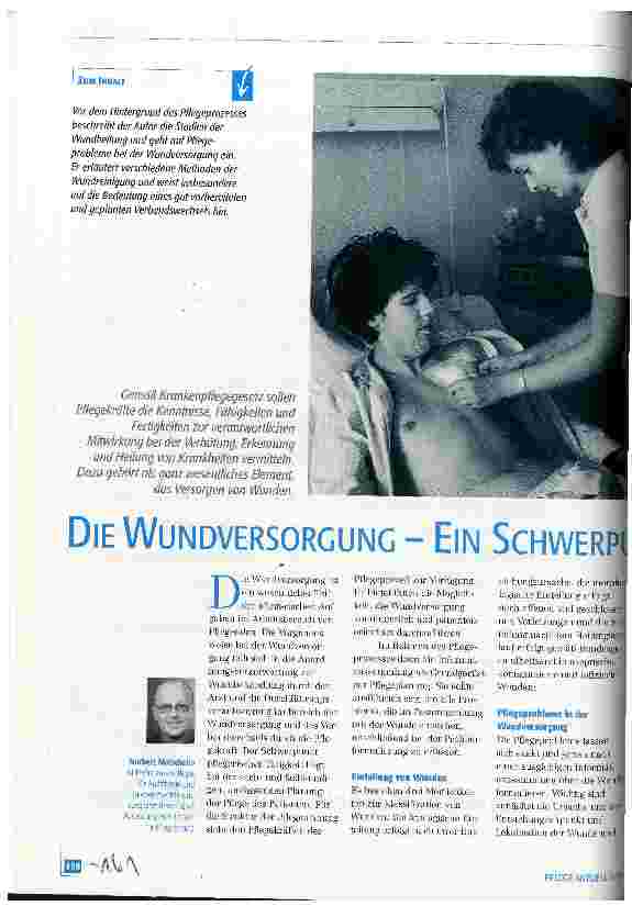 Vorschauseite 1: Die Wundversorgung - Ein Schwerpunkt pflegerischer Tätigkeit