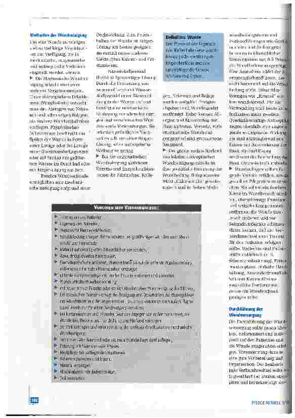 Vorschauseite 3: Die Wundversorgung - Ein Schwerpunkt pflegerischer Tätigkeit
