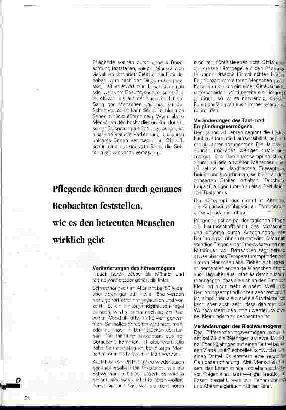Vorschauseite 3: Sinneswahrnehmungen des Menschen Grundlagen für das neue Pflegekonzept der Basalen Stimmulation