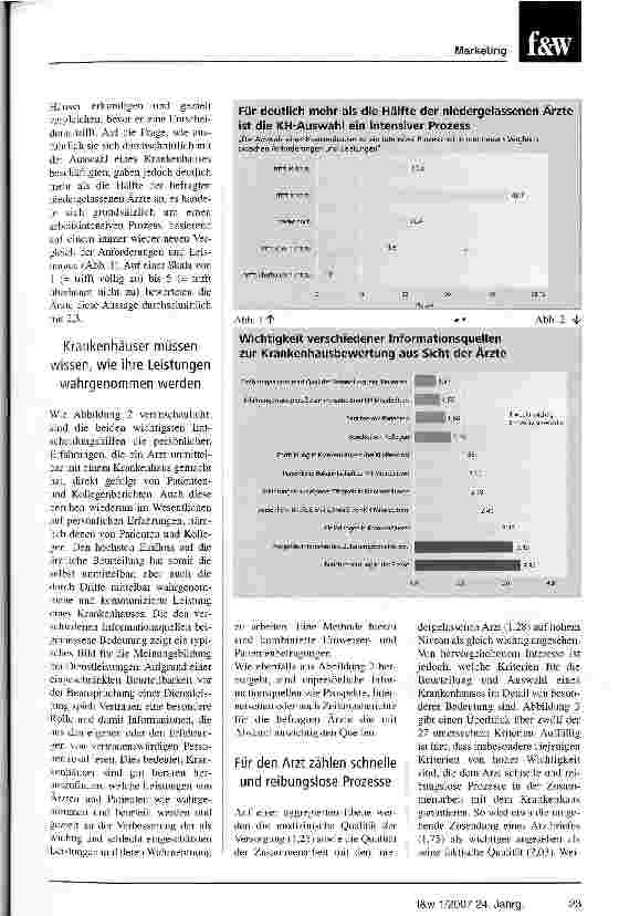 Vorschauseite 2: Erreichbarkeit und schnelle Prozesse zeichnen gute Krankenhäuser aus