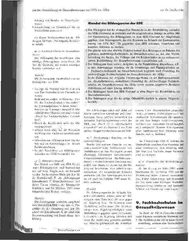 Vorschauseite 5: Die Berufsausbildung im Gesundheitswesen von 1976 - 1996