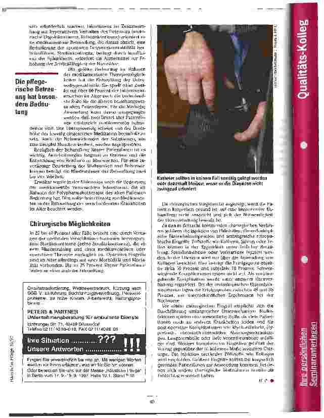Vorschauseite 4: Immer noch ein Tabu Inkontinenz - ihre Bedeutung im Gesundheitswesen und neueste Therapieformen