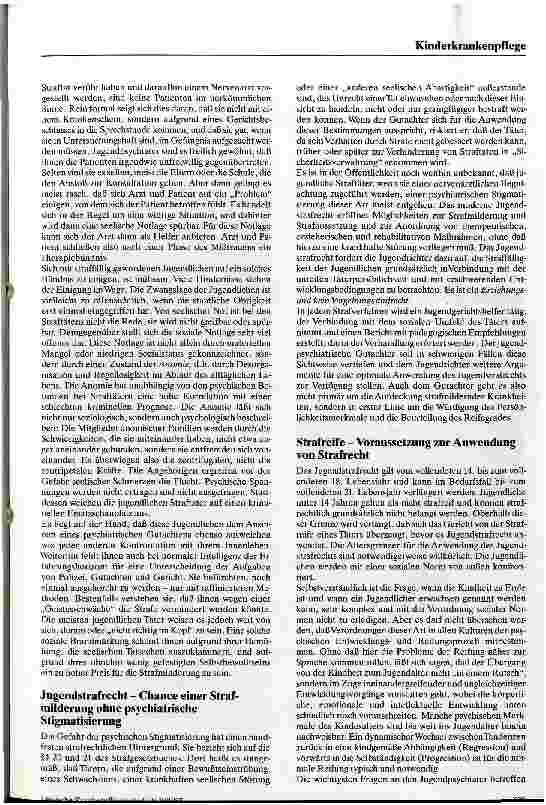Vorschauseite 2: Psychiatrische Aspekte der Jugendkriminalität