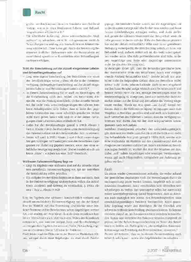 Vorschauseite 3: Konkrete Anforderungen an Patientenverfügungen und Vorsorgevollmachten