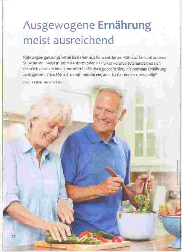 Vorschauseite 1: Ausgewogene Ernährung meist ausreichend